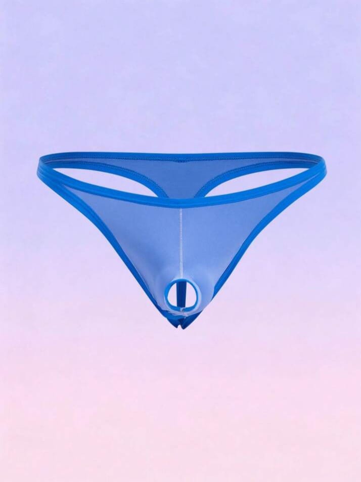 Men's Solid Color Elephant Pattern Thong Underwear